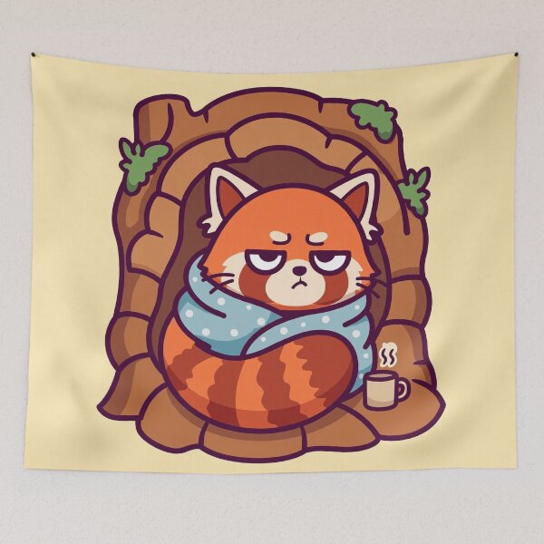 Item preview, Nap Den: Sleepy Red Panda in a Tree Hollow designed and sold by Odd-jack.