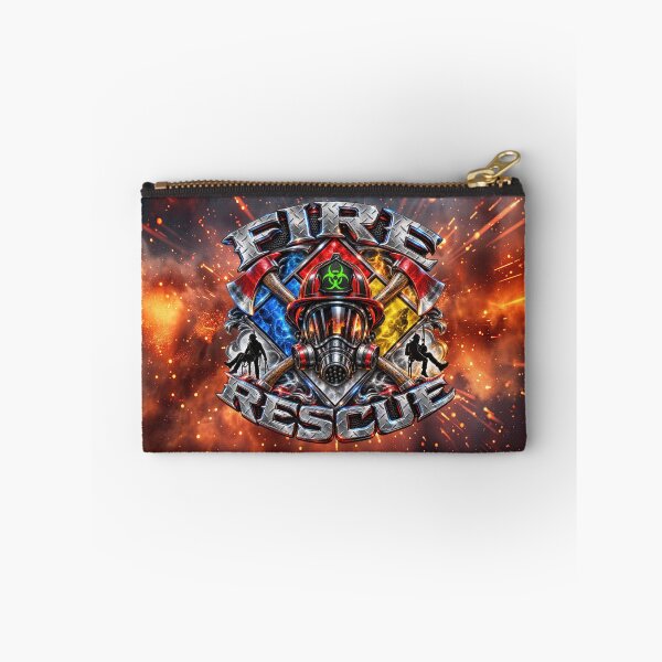 Item preview, Fire Rescue – Chrome Firefighter Helmet & Crossed Axes Emblem designed and sold by ArtistWill.