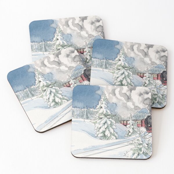 Item preview, Winter landscape with snow-covered spruce forest designed and sold by sid1802.