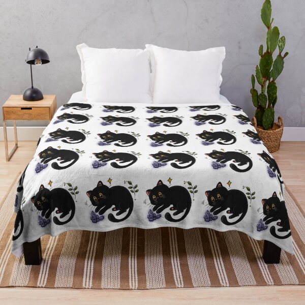 Item preview, Cute Black Cat with Purple Crystals - Kawaii Witchy Cat designed and sold by Amanda | Branding& Ilustración.