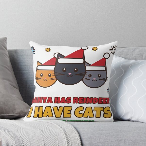 Item preview, Santa Has Reindeer I Have Cats Funny Cat Lover Christmas designed and sold by Bornprints.