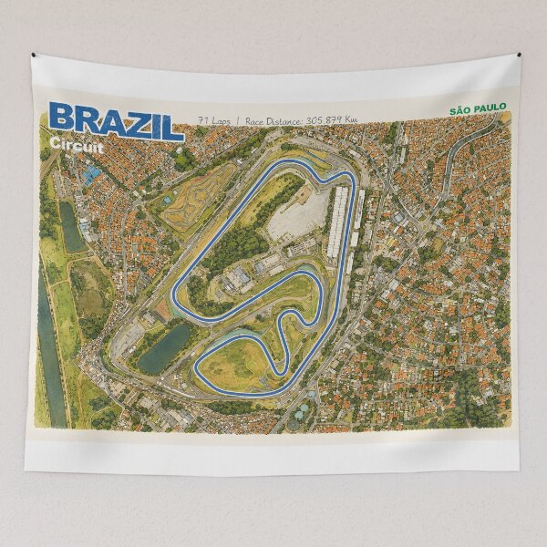 Item preview, Brazilian Watercolor Track Map designed and sold by Mariel  Toigo.