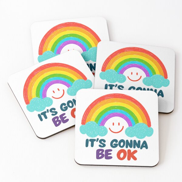 Item preview, It's Gonna Be OK – Cute Rainbow Positive Vibes  designed and sold by sanna-black.
