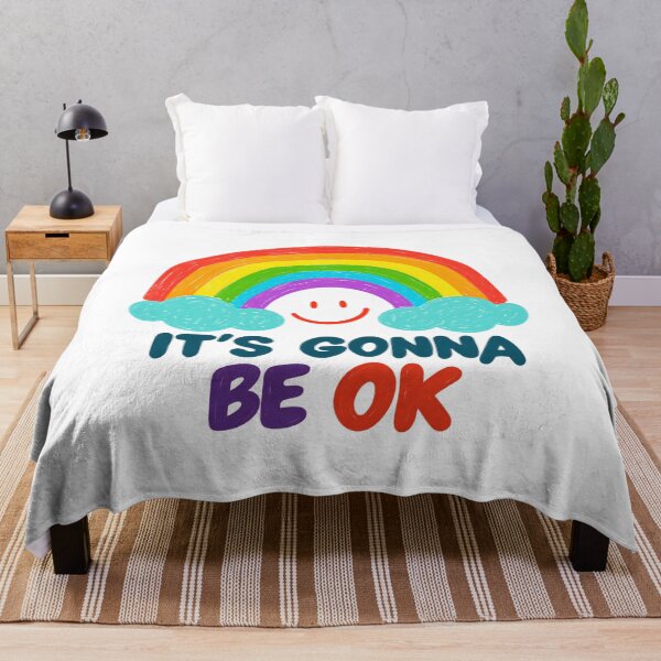 Item preview, It's Gonna Be OK – Cute Rainbow Positive Vibes designed and sold by sanna-black.
