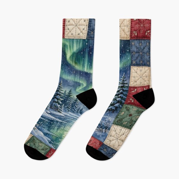 Item preview, Northern Lights Christmas Throw Blanket designed and sold by Bluntees .