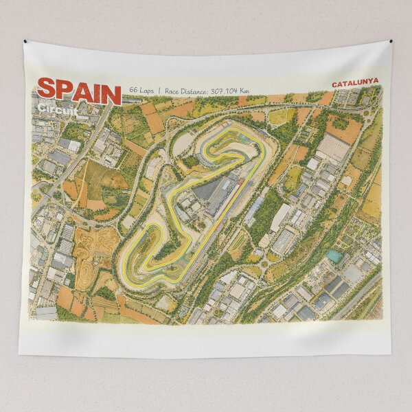 Item preview, Spanish Watercolor Track Map designed and sold by Mariel  Toigo.