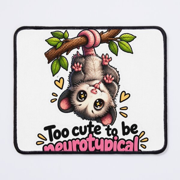 Item preview, Too Cute To Be Neurotypical Possum - Funny designed and sold by ItsArtisticLab.