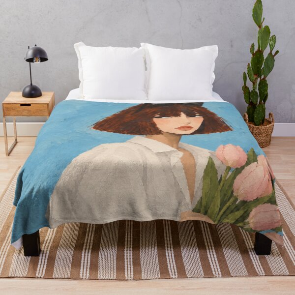 Item preview, Becoming Her | Parisian Woman with Pink Tulips Figurative Art designed and sold by CARRAANN.