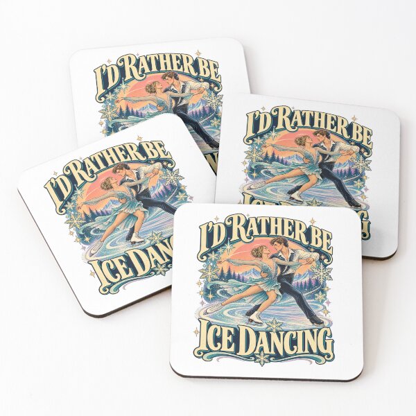 Item preview, Ice Dancing Rather Be Skating Retro Couple designed and sold by GridText.