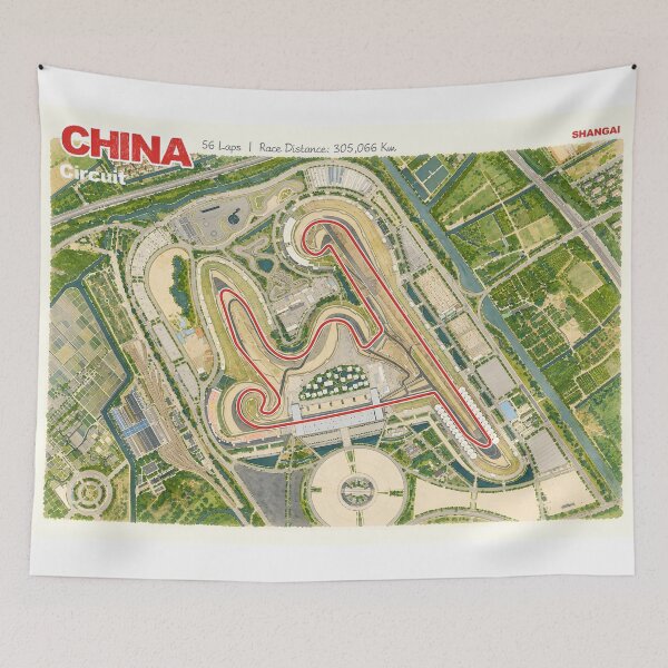 Item preview, Shanghai Watercolor Track Map designed and sold by Mariel  Toigo.