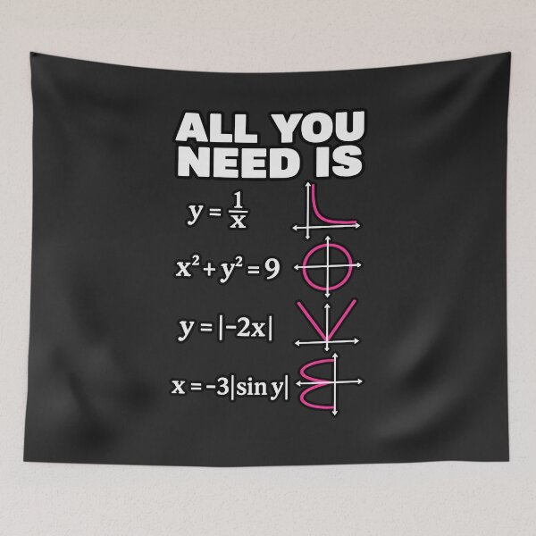 Item preview, All You Need Is Love Math Equation Graphs Geek Valentine designed and sold by BUNNIES-EL.