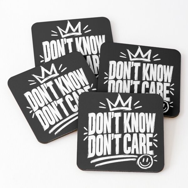 Item preview, Don't Know, Don't Care – Funny Sarcastic Saying, Sassy Attitude and Witty Humor Design designed and sold by Trendably.