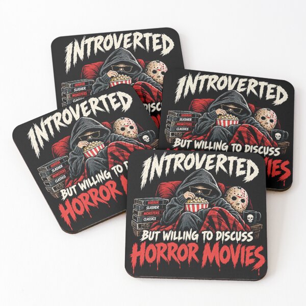 Item preview, Introverted But Willing To Discuss Horror Movies Funny Slasher designed and sold by CrazySzoopWorld.