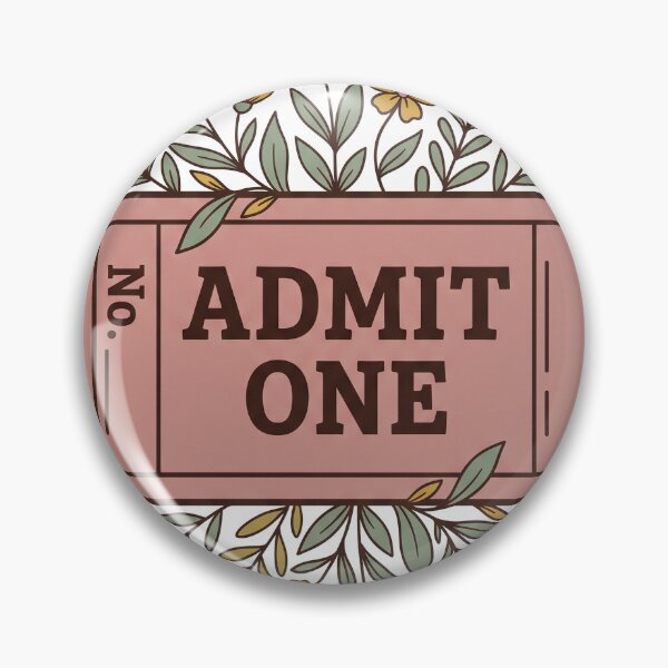 Item preview, Vintage Ticket Stub Admit One With Wildflowers for Keepsakes designed and sold by DesignbyKaan.