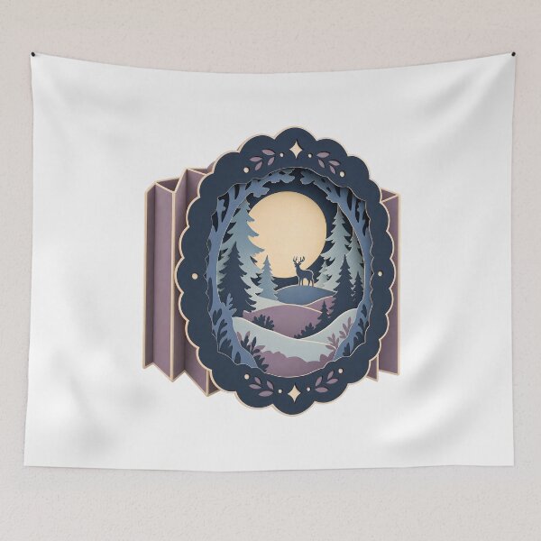 Item preview, Moonlit Forest Paper Tunnel Book designed and sold by Philippa Shop.