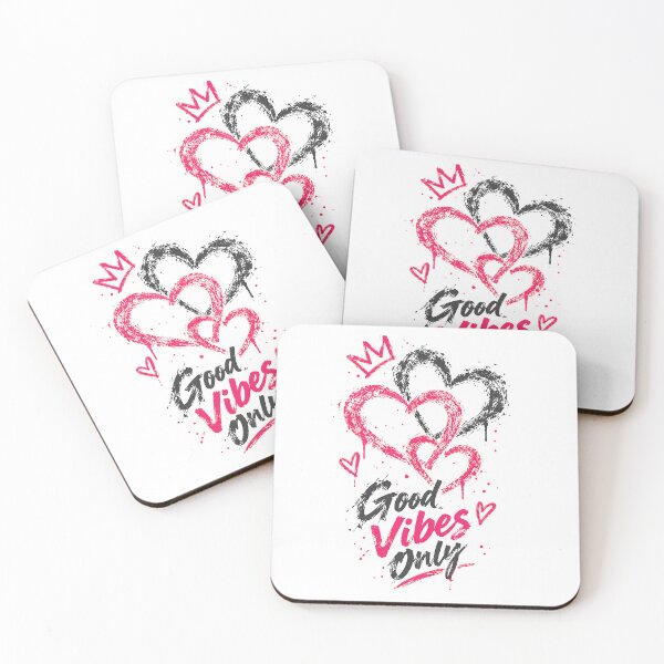 Item preview, Good Vibes Only – Pink Graffiti Hearts designed and sold by Onviton.