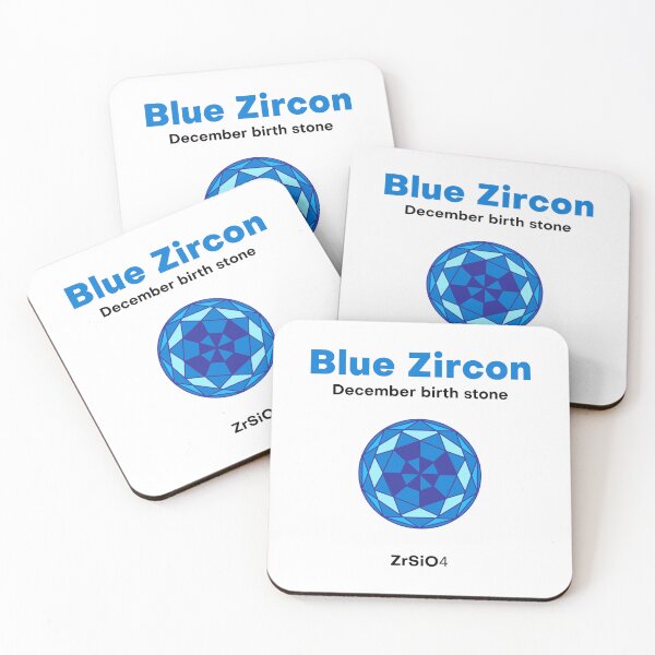 Item preview, Blue Zircon - December Birth Stone With Chemical Formula  designed and sold by Vector-Artist.