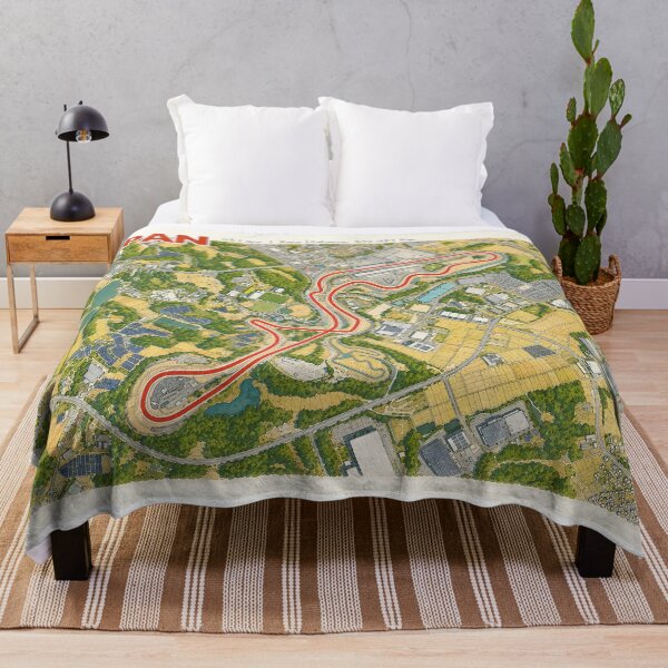 Item preview, Suzuka Watercolor Track Map designed and sold by Mariel Toigo.