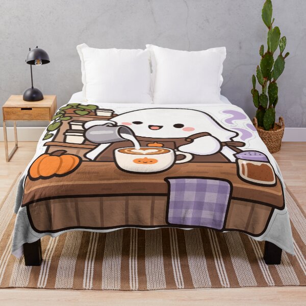 Item preview, Cute Ghost Barista Pouring Pumpkin Spice Latte designed and sold by codex401.