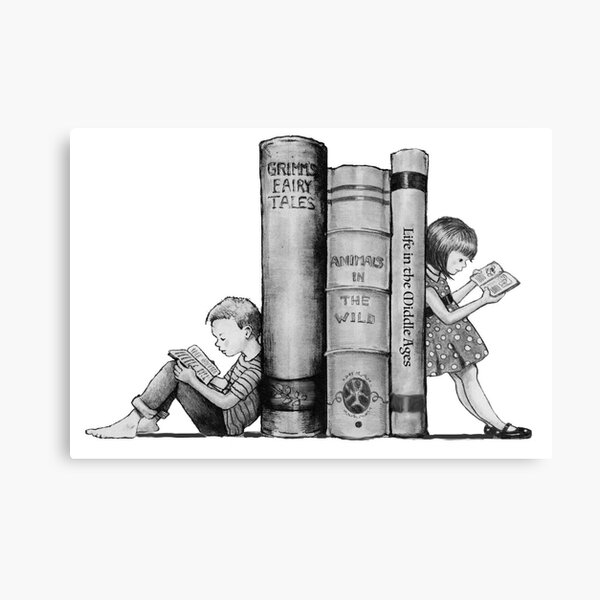 Book Lover Book Worm Woman Reading Books Pencil Art Art Board