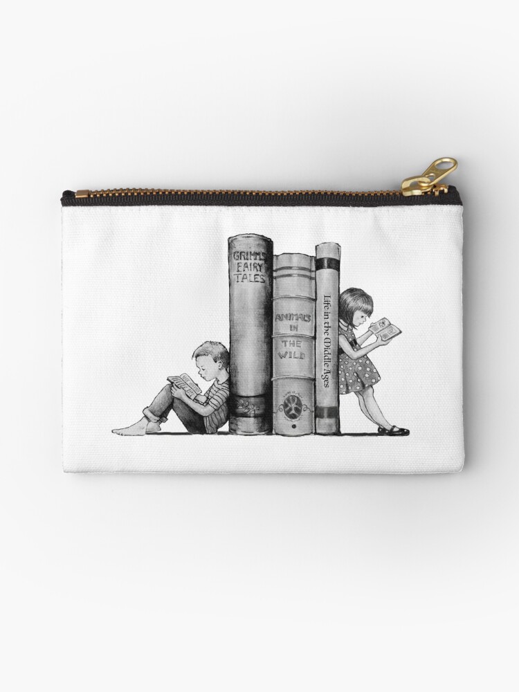 Boy and Girl Reading, Books, KIDS, Literacy, Love Reading, Book Lovers,  Pencil Art Spiral Notebook for Sale by Joyce Geleynse