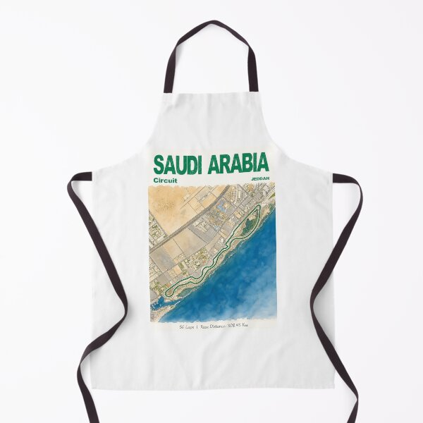 Item preview, Jeddah Watercolor Track Map designed and sold by Mariel Toigo.