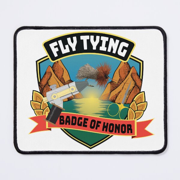 Item preview, Fly tying logo "Fly Tying, Badge of Honor" Goddard Caddis fly. designed and sold by Art-Horizon.