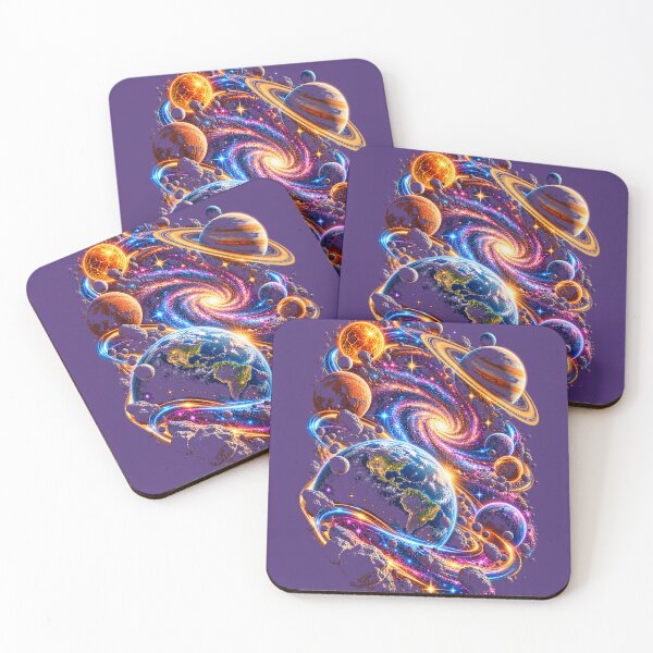 Item preview, 3D Cosmic Galaxy – Colorful Planets and Outer Space Art designed and sold by Zaim4Fashion.