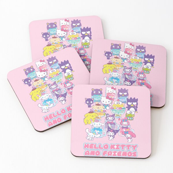 Item preview, Aesthetic Pink Hello Kitty and Friends Drinks Art designed and sold by iloveyourcupid.