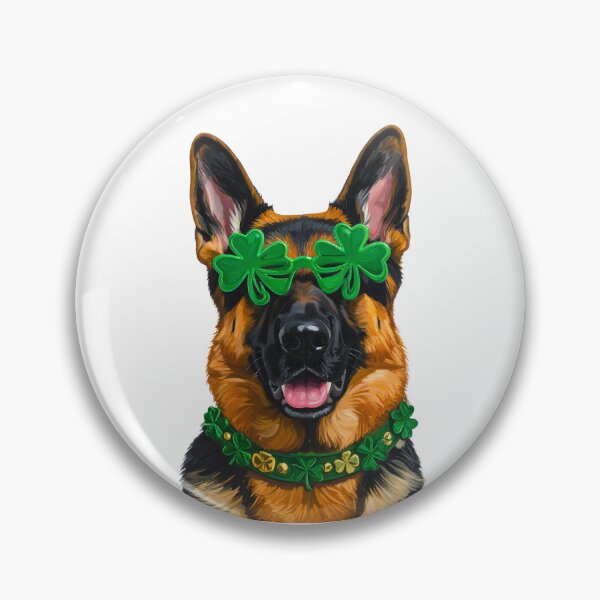 Artikelvorschau, Niedlicher Schäferhund zum St. Patrick's Day entworfen und verkauft von BetweenForms.