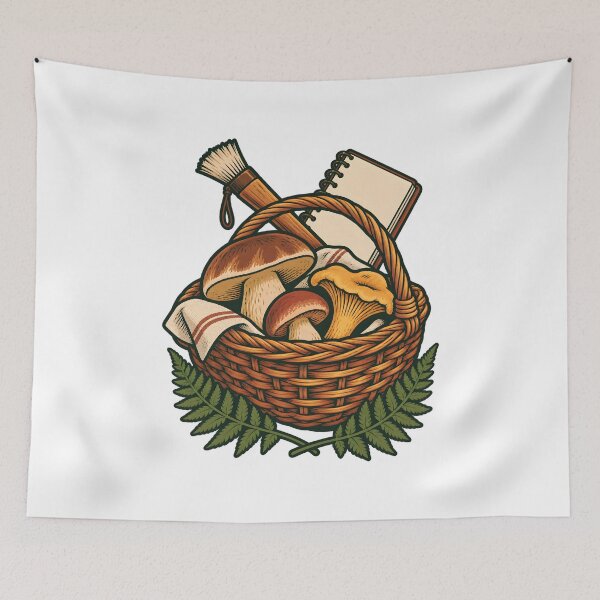 Item preview, Woodland Forager Basket Field Art designed and sold by Philippa Shop.