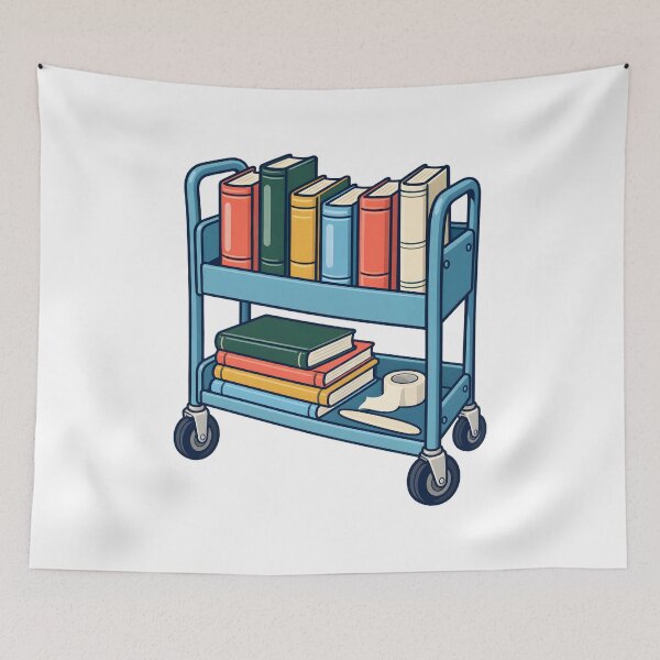 Item preview, Library Book Cart Librarian Appreciation designed and sold by Philippa Shop.