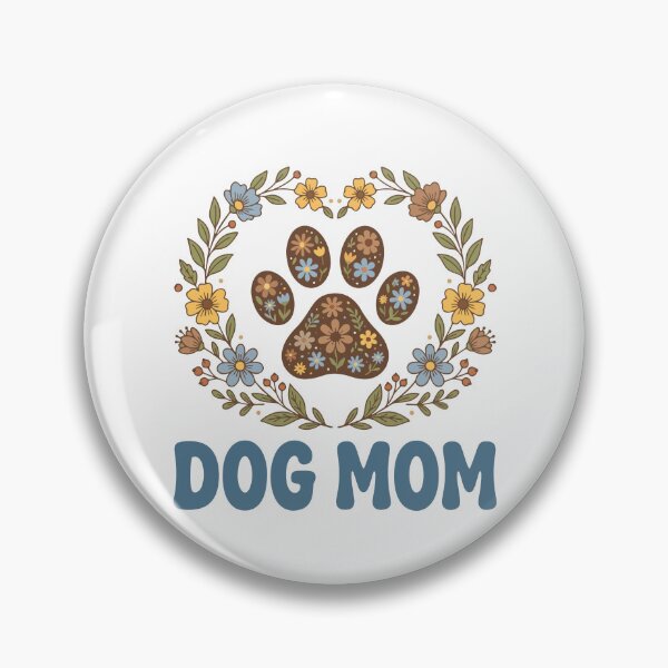 Item preview, Dog Mom Floral Paw Print Heart Wreath designed and sold by AIG - Andrei Ilie Graphics.
