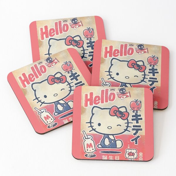 Item preview, Aesthetic Red Vintage Japanese Hello Kitty Art designed and sold by iloveyourcupid.