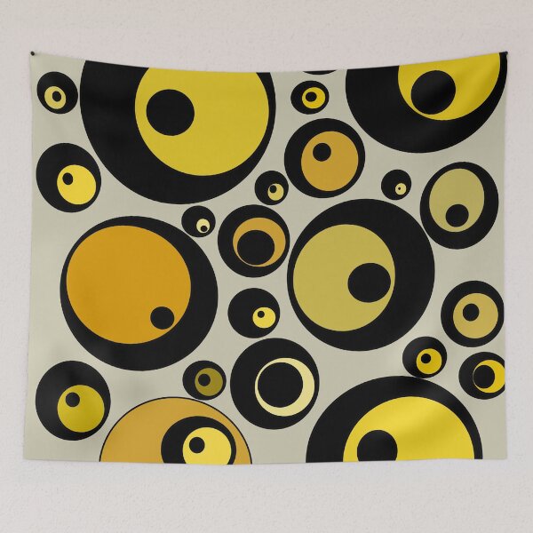 Item preview, Retro Yellow Circle Pattern designed and sold by Raloel Art.