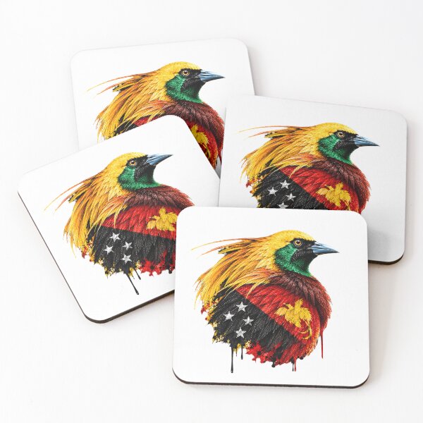 Item preview, Patriotic Papua New Guinea Bird – National Flag Red Black & Gold Bird Art designed and sold by Graffiti Magic.