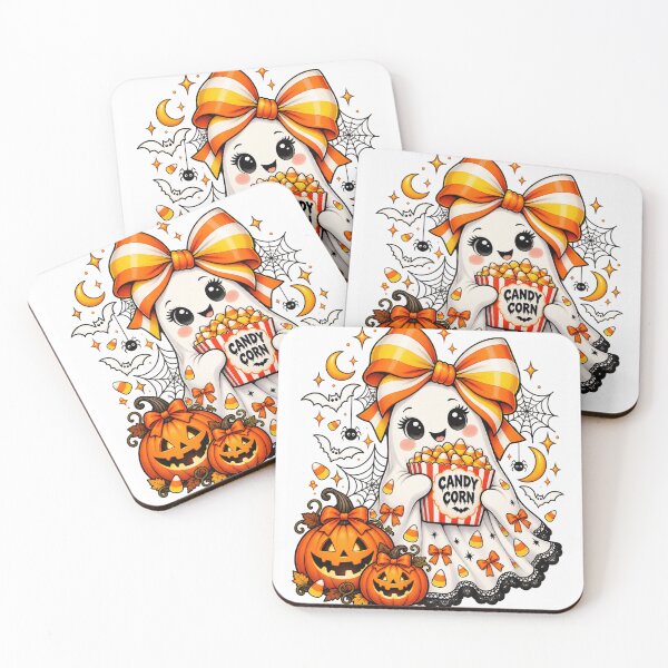 Item preview, Cute Halloween Ghost with Candy Corn designed and sold by anapldv.