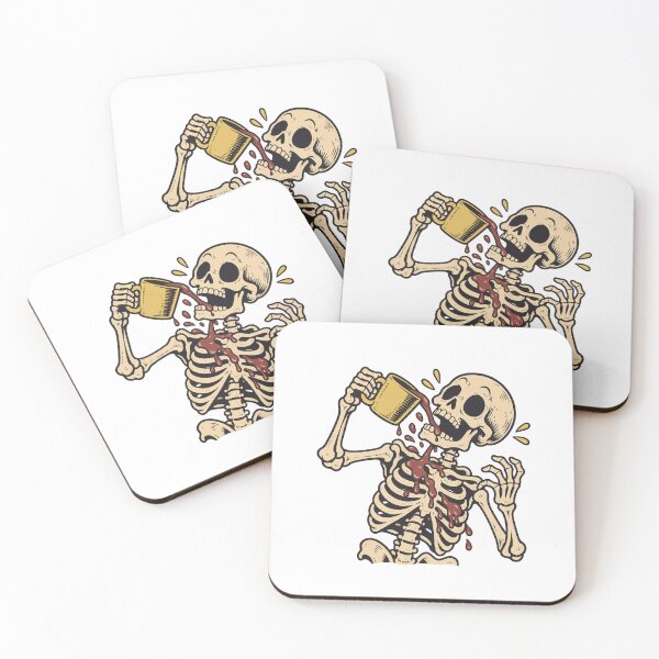 Item preview, Skull Spilling Coffee Straight through Its Jaw designed and sold by Greemo03.