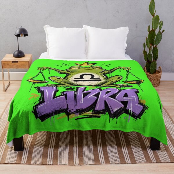 Item preview, Libra Zodiac Sign Graffiti Frog Art | Streetwear Scales Toad Astrology Gift designed and sold by illeN-Art-World.
