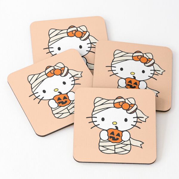 Item preview, Cute Orange Halloween Hello Kitty Mummy Pumpkin Art designed and sold by iloveyourcupid.
