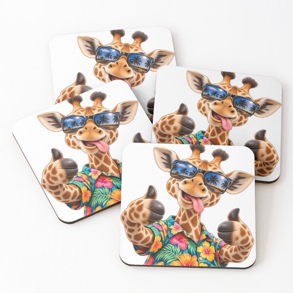 Item preview, Funny Cool Giraffe – Tropical Summer Vibes with Sunglasses designed and sold by KreatikaShop.