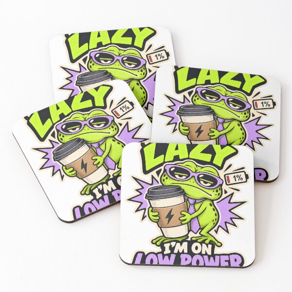 Item preview, I'm Not Lazy I'm On Low Power Mode – Funny Frog designed and sold by Boztik-Designs.