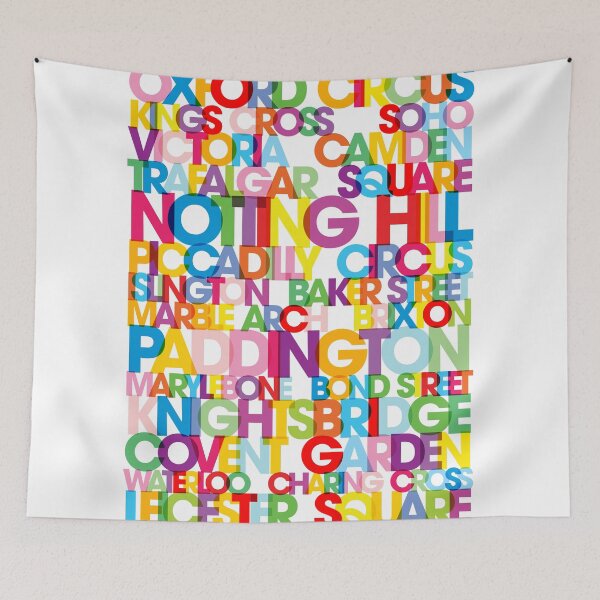 Item preview, London Destinations Text Map Art Print designed and sold by ArtPrints.