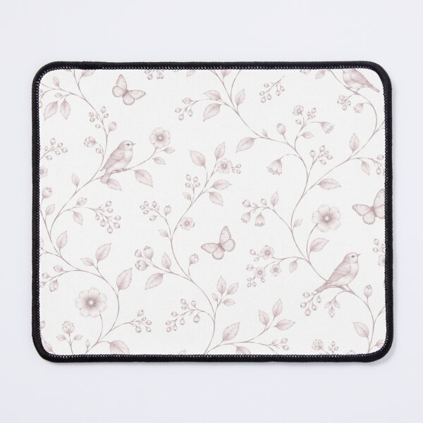 Item preview, Floral Pattern with Birds - Pink designed and sold by Birdsong Blessings.