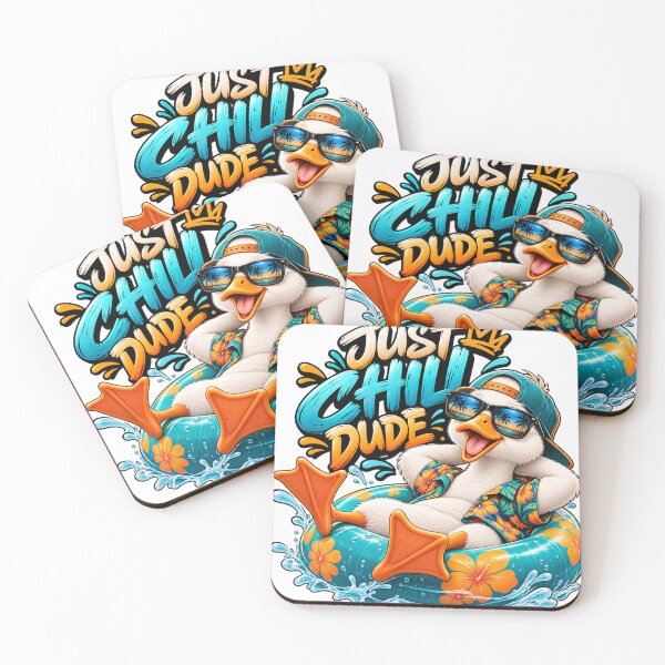 Item preview, Just Chill Dude – Funny Cool Duck Summer Vibes designed and sold by KreatikaShop.