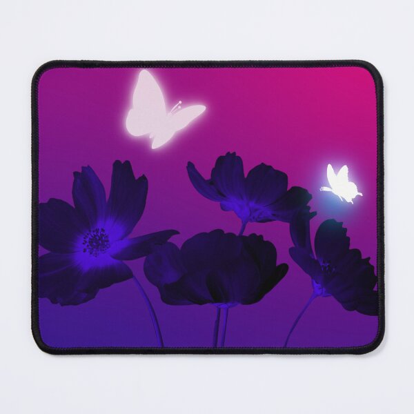 Item preview, Vibrant Floral Scene with Glowing Butterflies designed and sold by Morgenmuffle.