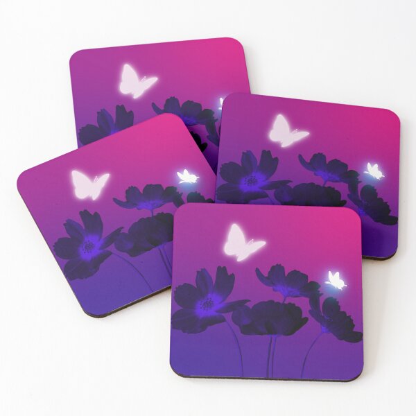 Item preview, Vibrant Floral Scene with Glowing Butterflies designed and sold by Morgenmuffle.