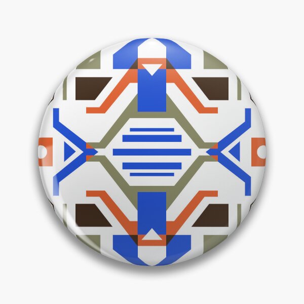 Item preview, Futuristic Geometric Abstract Pattern in Blue and Orange designed and sold by Ederson D'Mind.