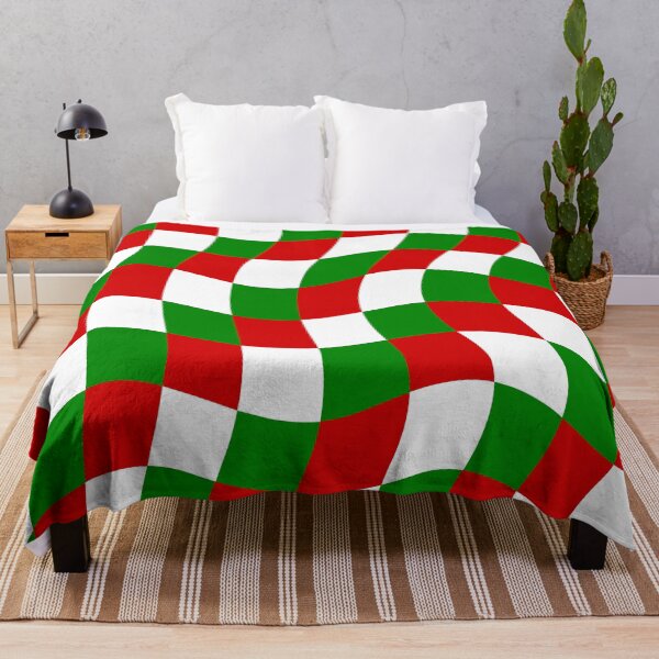 Item preview, vintage christmas groovy 1960s wavy checkerboard designed and sold by Gossip Rag.