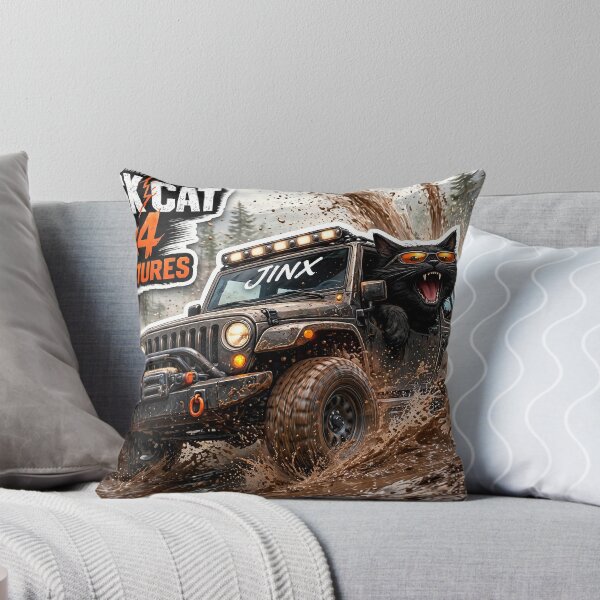 Item preview, Black Cat Mudder Rooster Tail 4x4 Mud Bogging Off-Road Funny Cat designed and sold by BlackCat4x4llc.